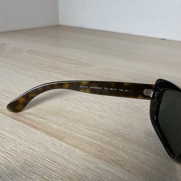 Ray-Ban JACKIE OHH RB4101 710 Cat Eye Tortoise Italy FRAMES ONLY 58-17-135 - Picture 4 of 8